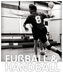 Fußball und Handball Sport